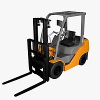 Forklift Orange New-Dirty