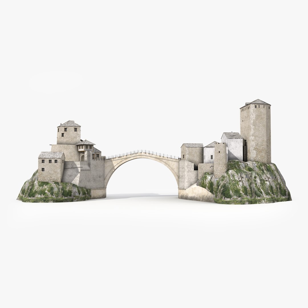 Stari Most Mostar 3D model preview