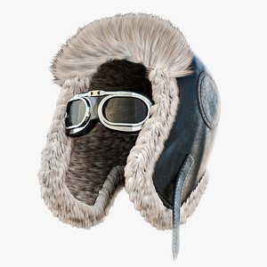 Aviator Fur Trapper Winter hat Helmet 3D