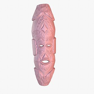 African Mask 07 hypoly 3D print model 3D