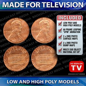 3D Penny Models - Browse & Download Formats - TurboSquid