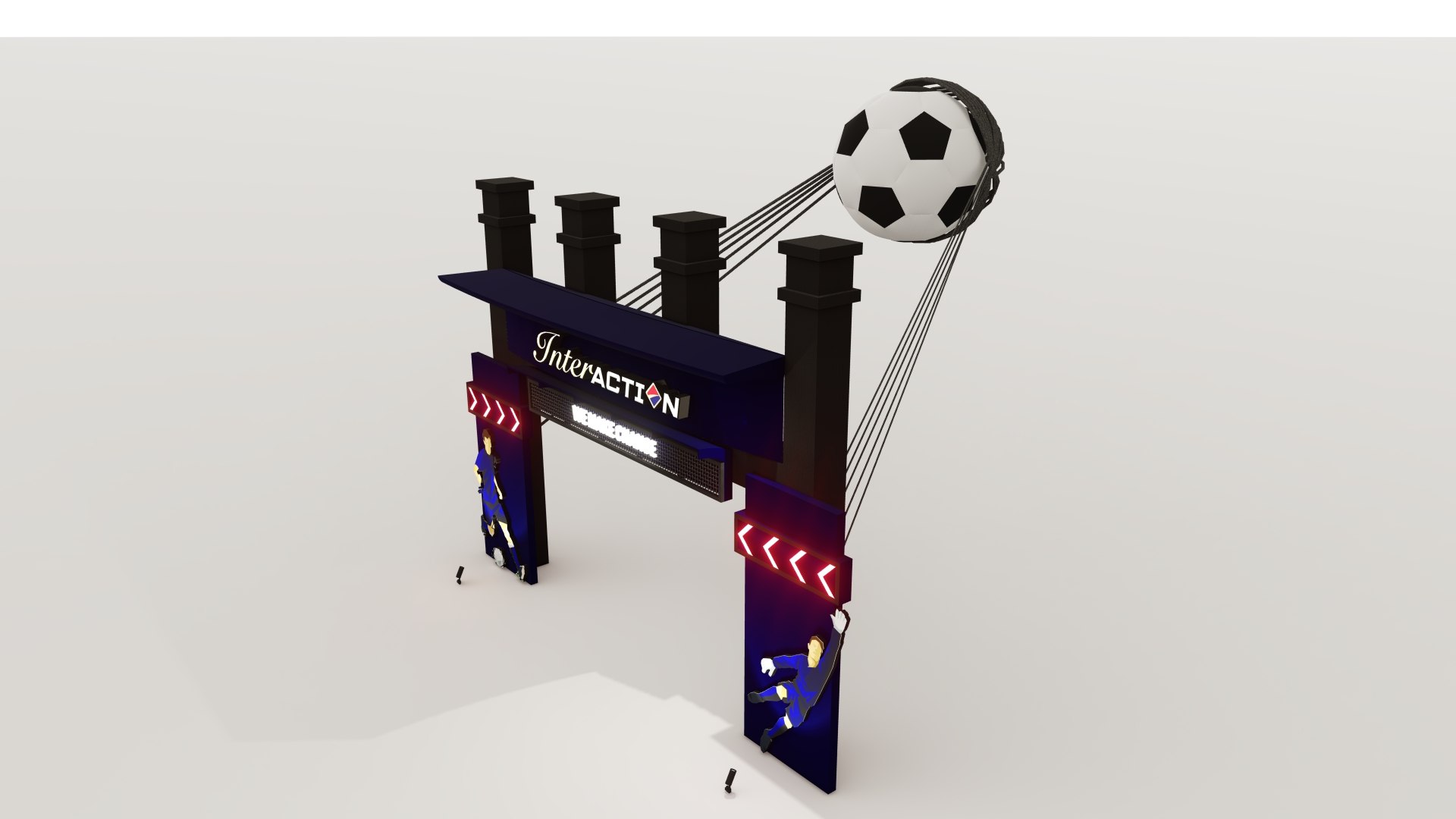 Gate Event With Football Player Pop Up 3D Model - TurboSquid 2127181