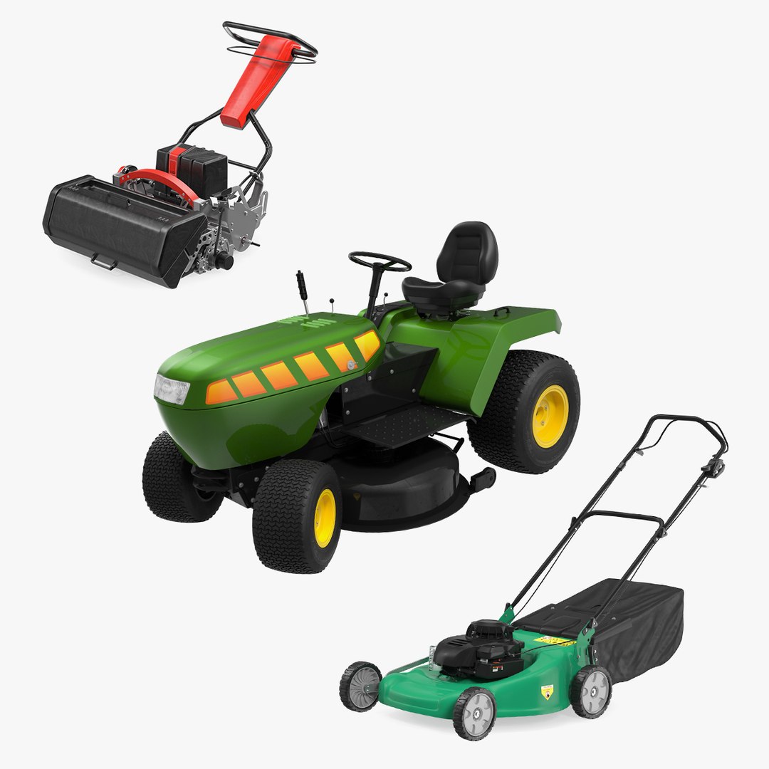 Lawn Mowers Collection 3D model preview