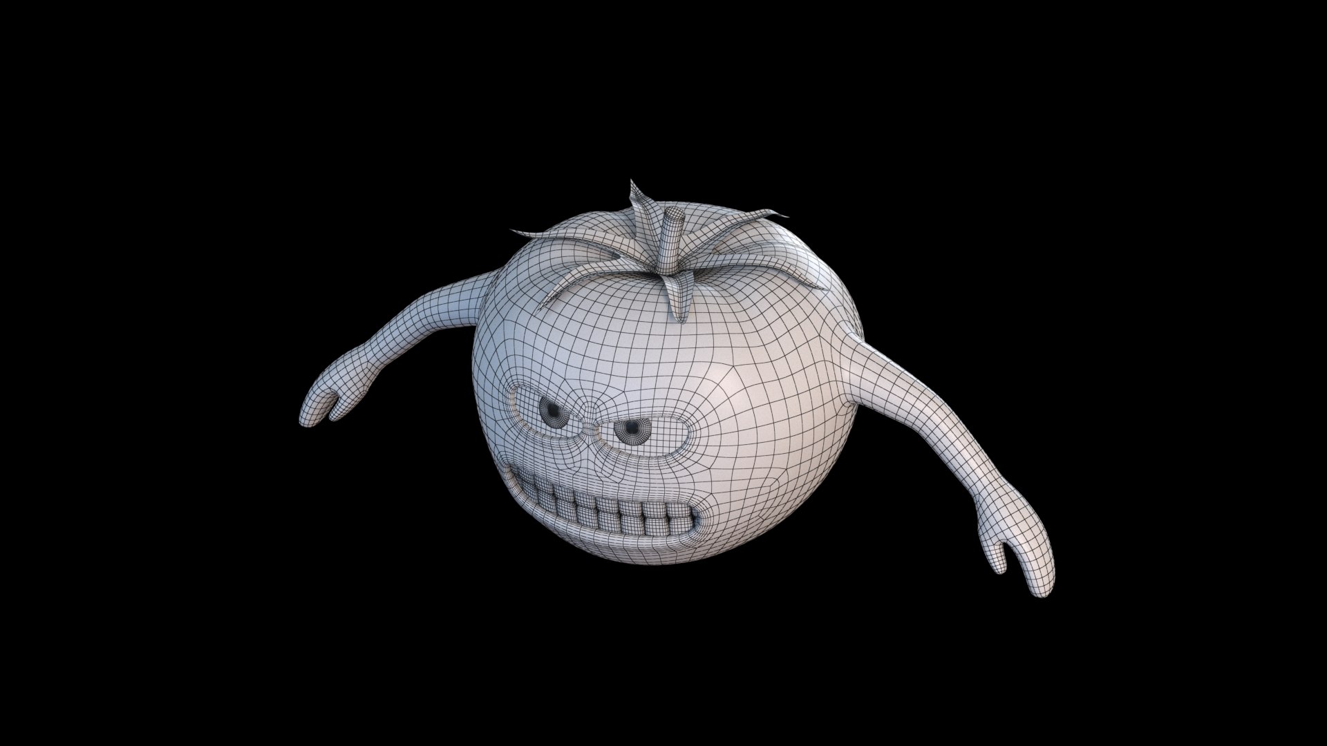 3D Cartoon Tomato Model - TurboSquid 2059723