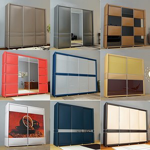 9 wardrobes 3D