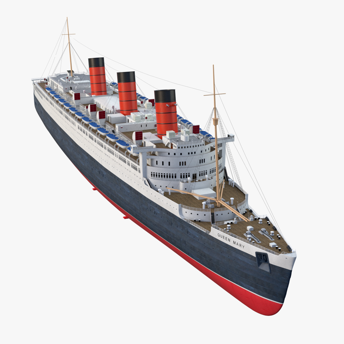 3d queen mary model