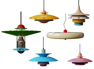 3D Multicolor Pendant Light