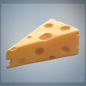 cheese piece slice 3D model