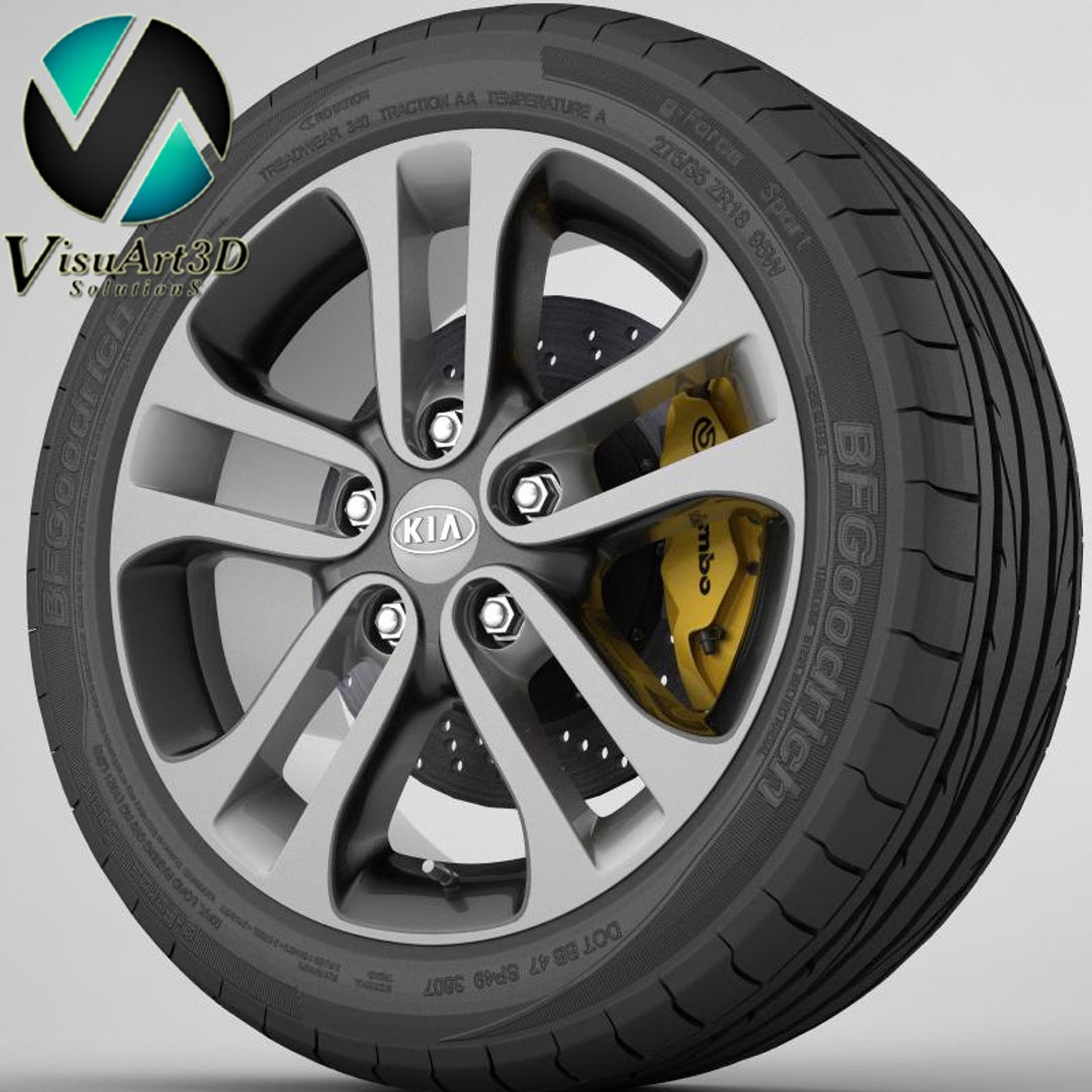 3d Model Kia Rim Tyre
