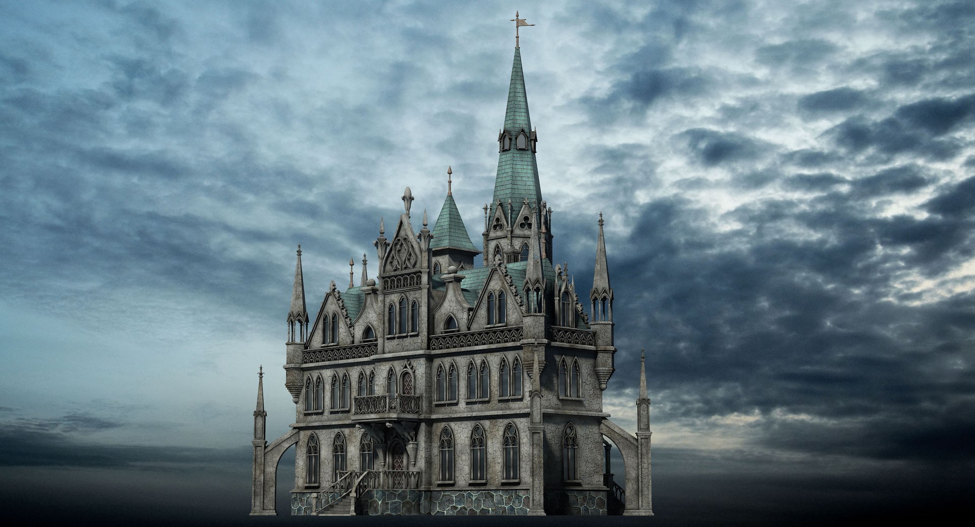 gothic house 3d model