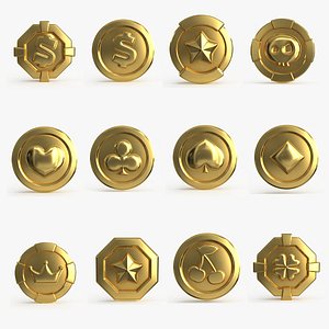 3d Game Coin Collection 3D model