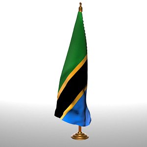 TANZANIA  table flag t 3D