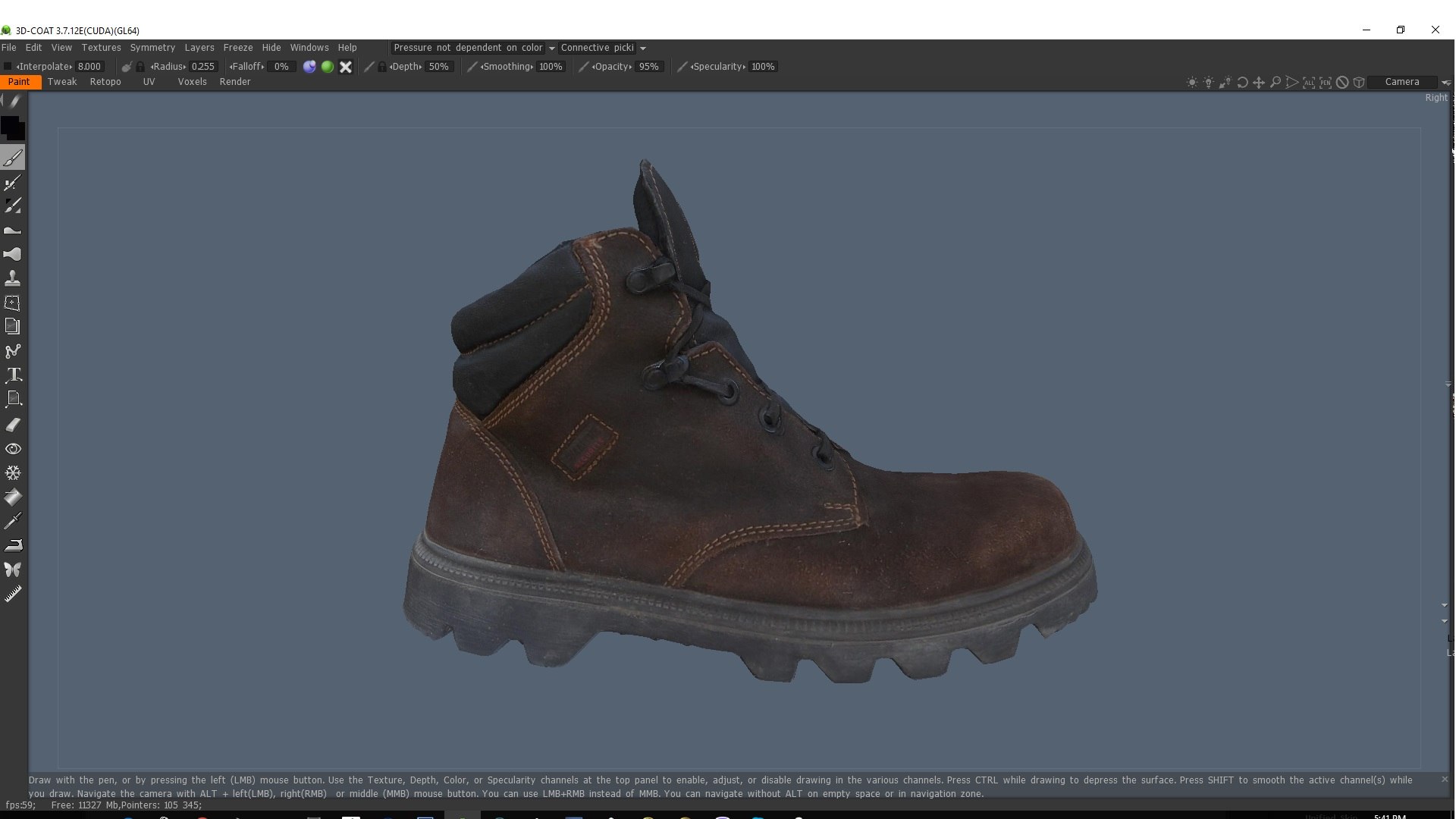 Scanned boot model - TurboSquid 1194013