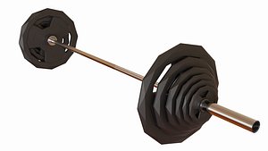 3D model Barbell and Weight Plates