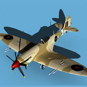 3D Supermarine Spitfire Mk XXII V04 RAF