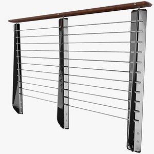 Modern wallmounted outdoor railing
