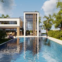 Modern villa 2021 Blender Eevee and Cycles 2