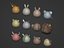 3D model Cartooon Animals Pack