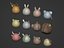 3D model Cartooon Animals Pack