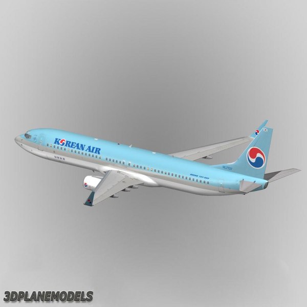 食品・日用品 半額ストア ボーイング737-900大韓航空3Dモデル - TurboSquid 384846 航空機・ヘリコプター