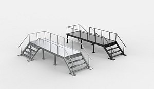 Industrial Staircases 02 3D model