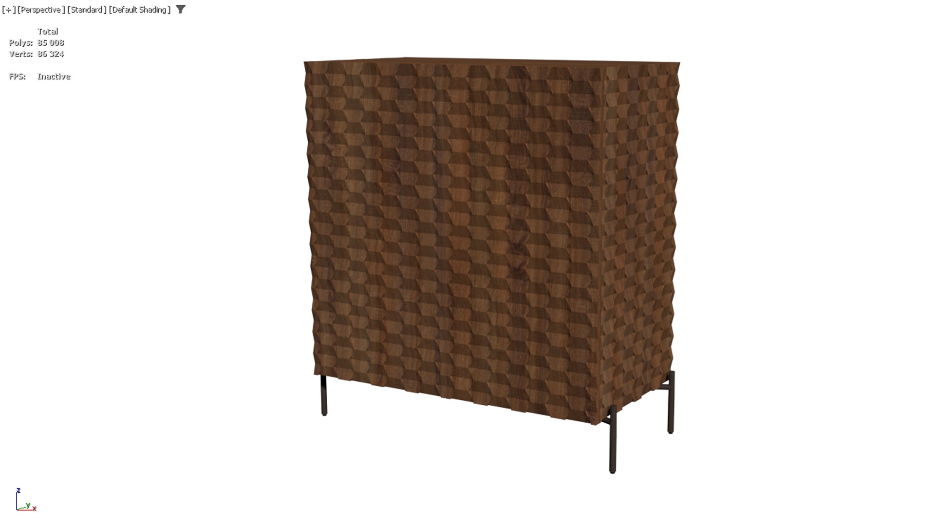Crate And Barrel Raffael Carved Wood Bar 3D Model TurboSquid