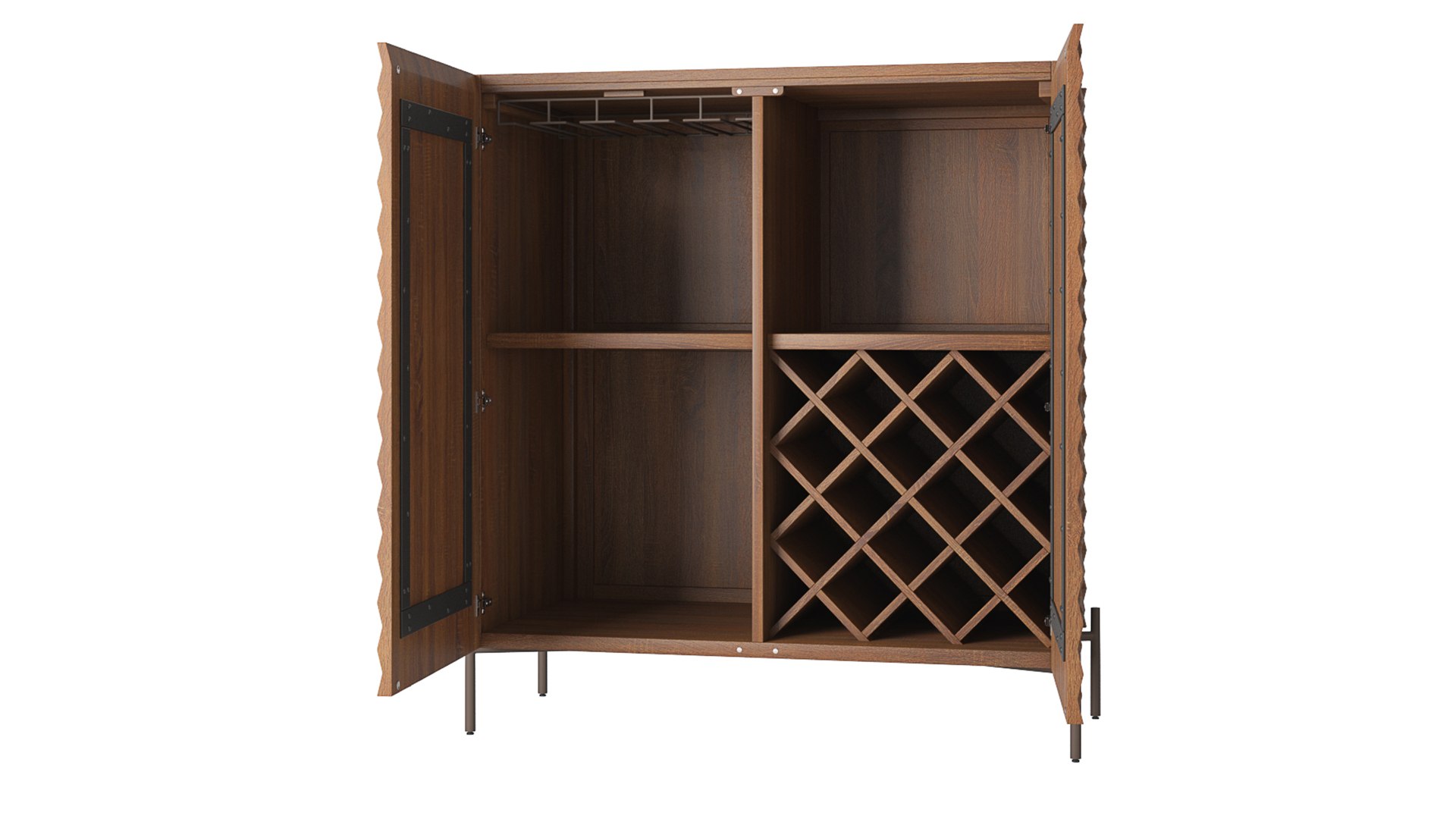 Crate And Barrel Raffael Carved Wood Bar 3D Model TurboSquid