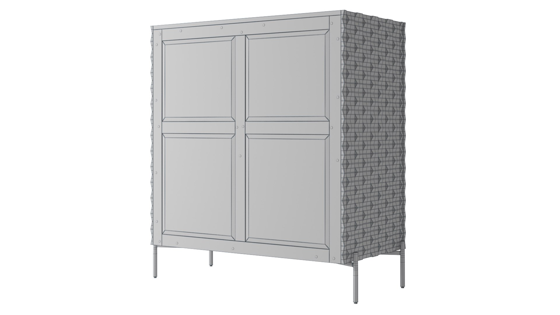 Crate And Barrel Raffael Carved Wood Bar 3D Model TurboSquid