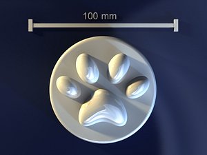 3d paw mould hand model