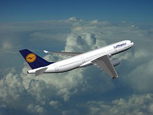 3dsmax airbus industrie a350-800 lufthansa