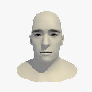 Rigged 45 Year Old European Male Base Head Mesh