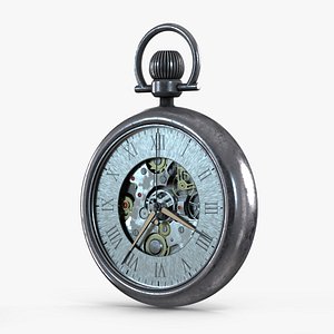 Antique Pocket Watch Animated Rigged