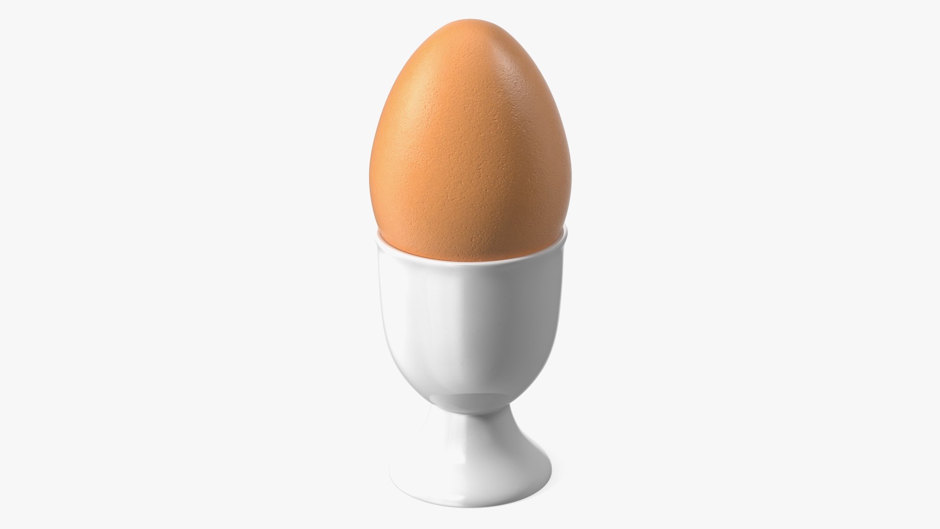 Egg Cup with Brown Egg 3D model preview