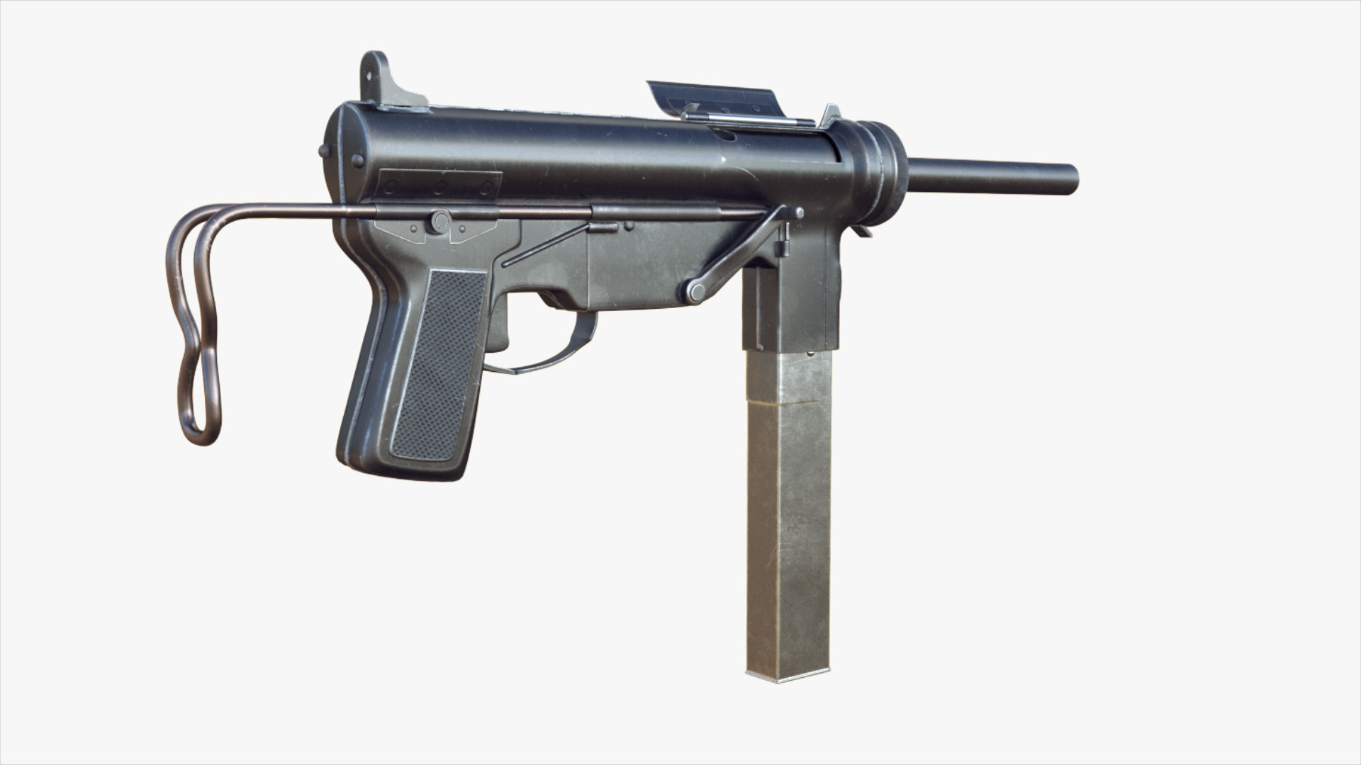 3D M3 Grease Gun 2 Model TurboSquid 1418332