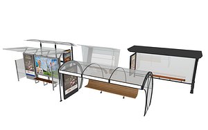 bus stations 3D model