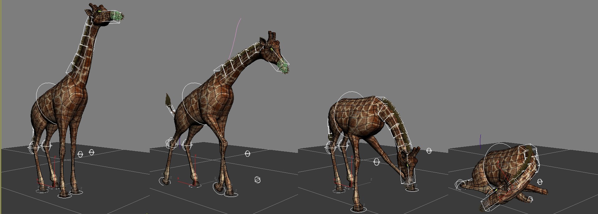 Hd Giraffe Rigged Posed Max