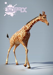 hd giraffe rigged posed max