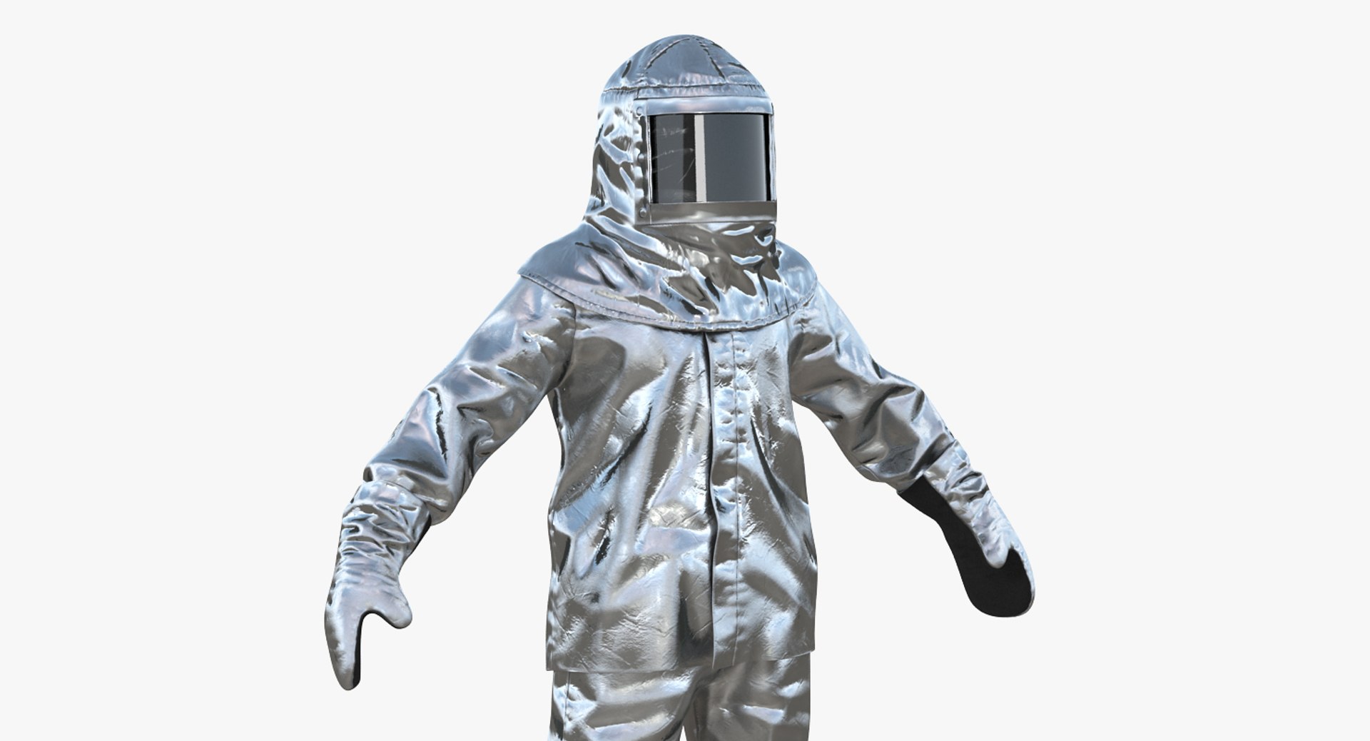 3D aluminized chemical protective suit model - TurboSquid 1195707