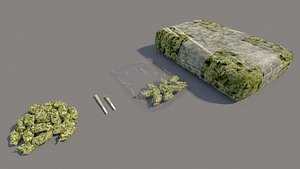 3D Marihuana Drug Package