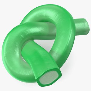 Green Licorice Rope Candy Tied in Knot