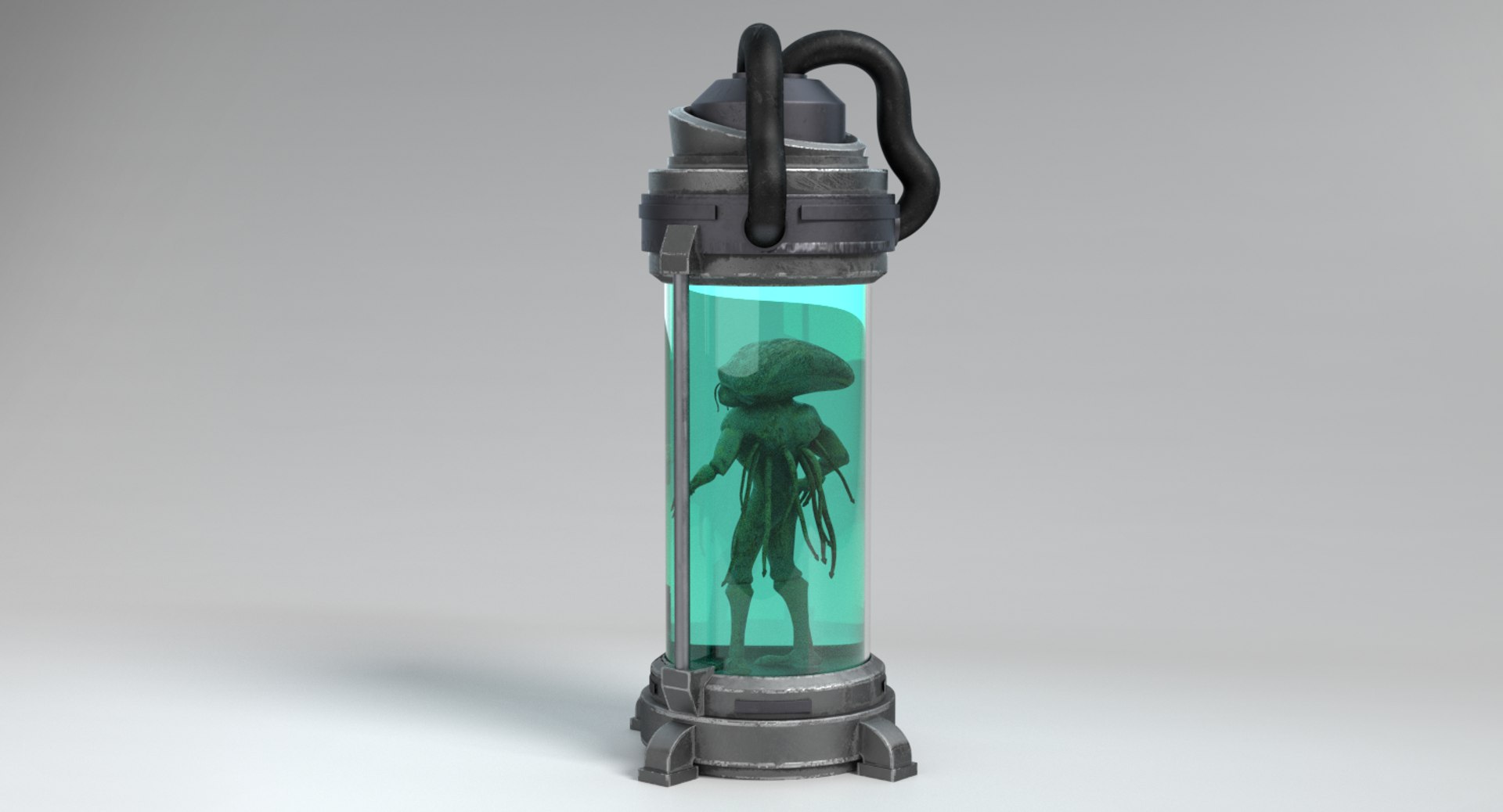 sci-fi specimen container 3d 3ds