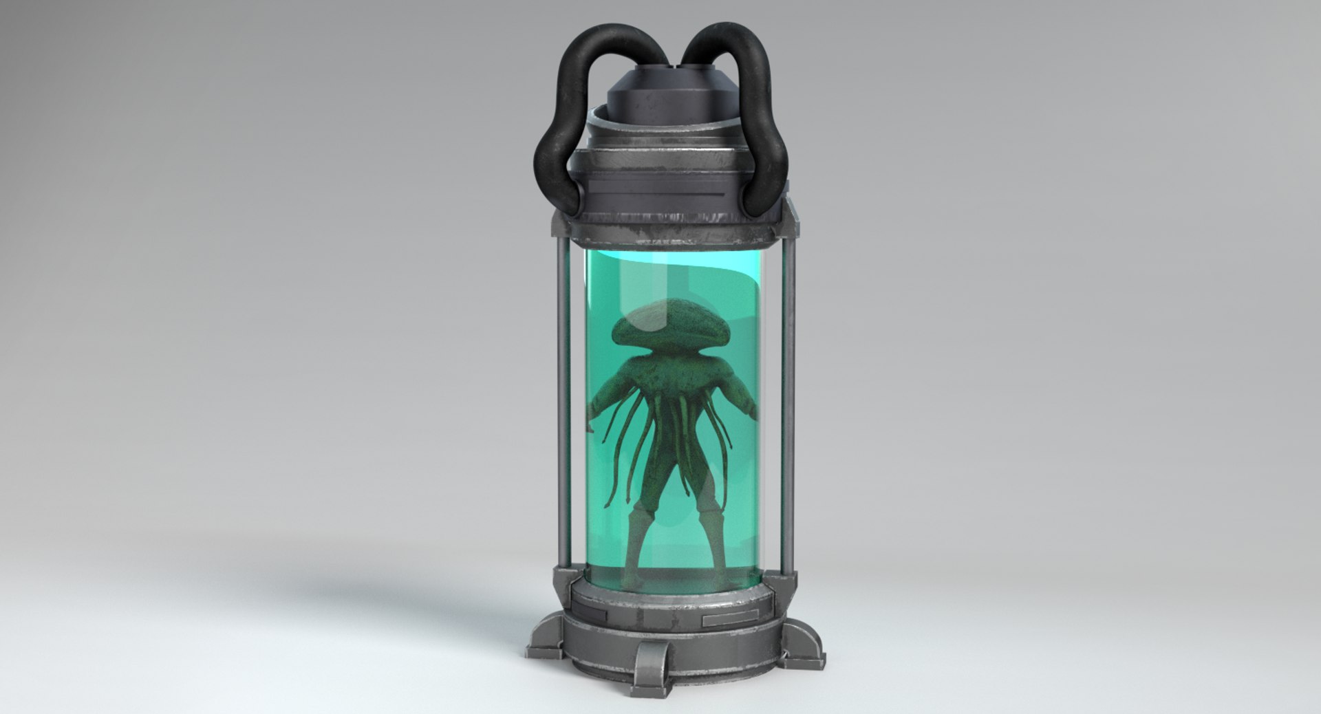 sci-fi specimen container 3d 3ds