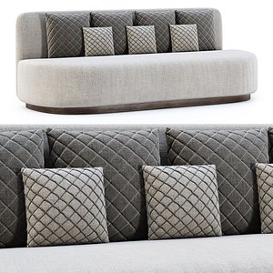 3D Stefa restaurant double seat sofa SCD22 by Bpoint Design