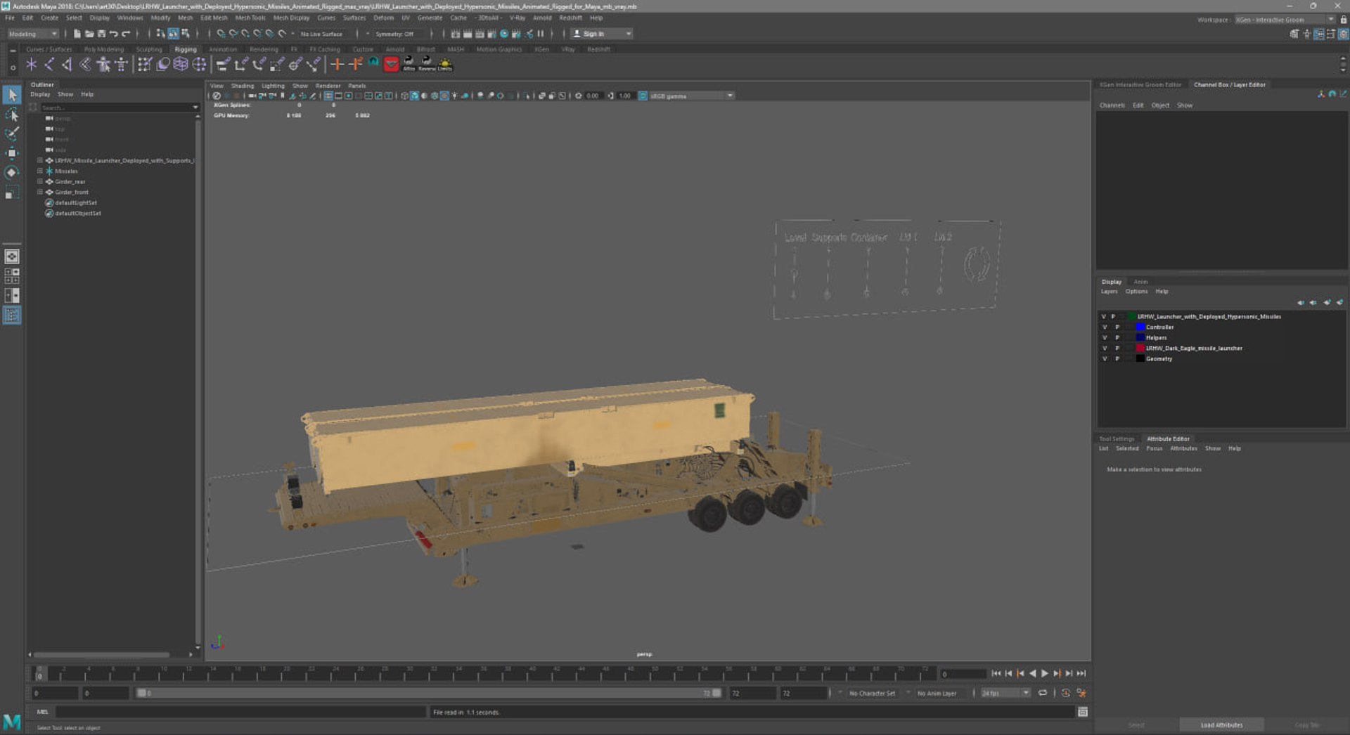 LRHW Launcher with Deployed Hypersonic Missiles Animated Rigged for Maya 3D https://p.turbosquid.com/ts-thumb/Wt/d8g2SD/7E/lrhw_launcher_with_deployed_hypersonic_missiles_animated_rigged_for_maya_1002/jpg/1760029506/1920x1080/fit_q87/bd0fd1415cb801d04f886f352000b45ca0bd9092/lrhw_launcher_with_deployed_hypersonic_missiles_animated_rigged_for_maya_1002.jpg