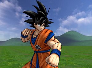 character goku rigged 3D