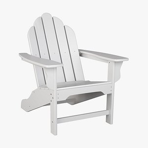 3D All Weather Contoured Adirondack Chair model