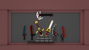 c4d minecraft weapon pack