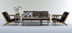 3d brooks chair set 01