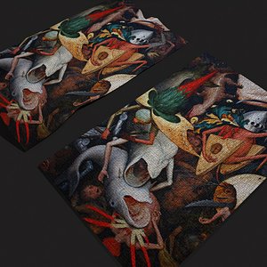 3D Fall of the Rebel Angel Version 1 Tapestry
