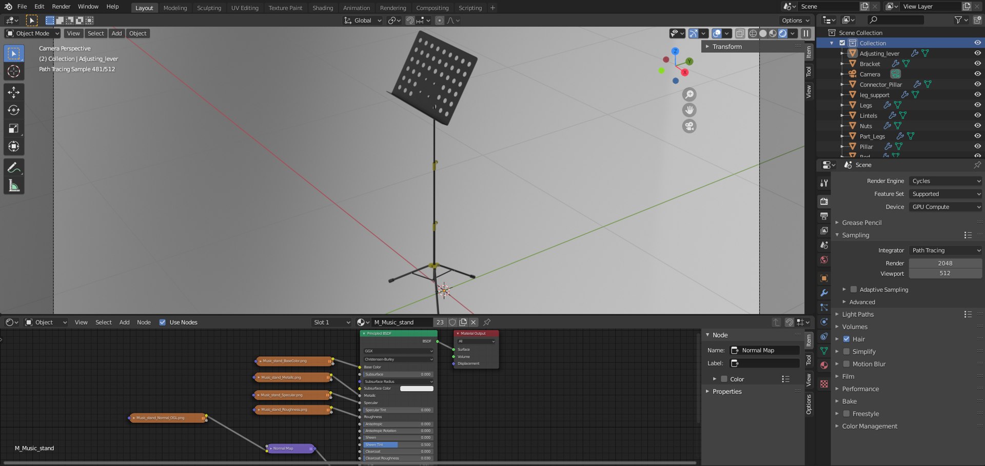 Music Stand 3D https://p.turbosquid.com/ts-thumb/Wt/pLC5m9/yT/screen_blender/jpg/1638011251/1920x1080/fit_q87/224e619c43498e0c8dd2ace406e58461a8bfce87/screen_blender.jpg